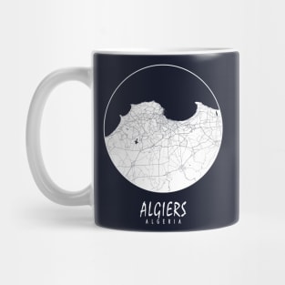 Algiers, Algeria City Map - Full Moon Mug